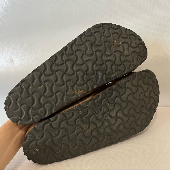 Birkenstock Lugano Brown Leather Sandals - Picture 6 of 8